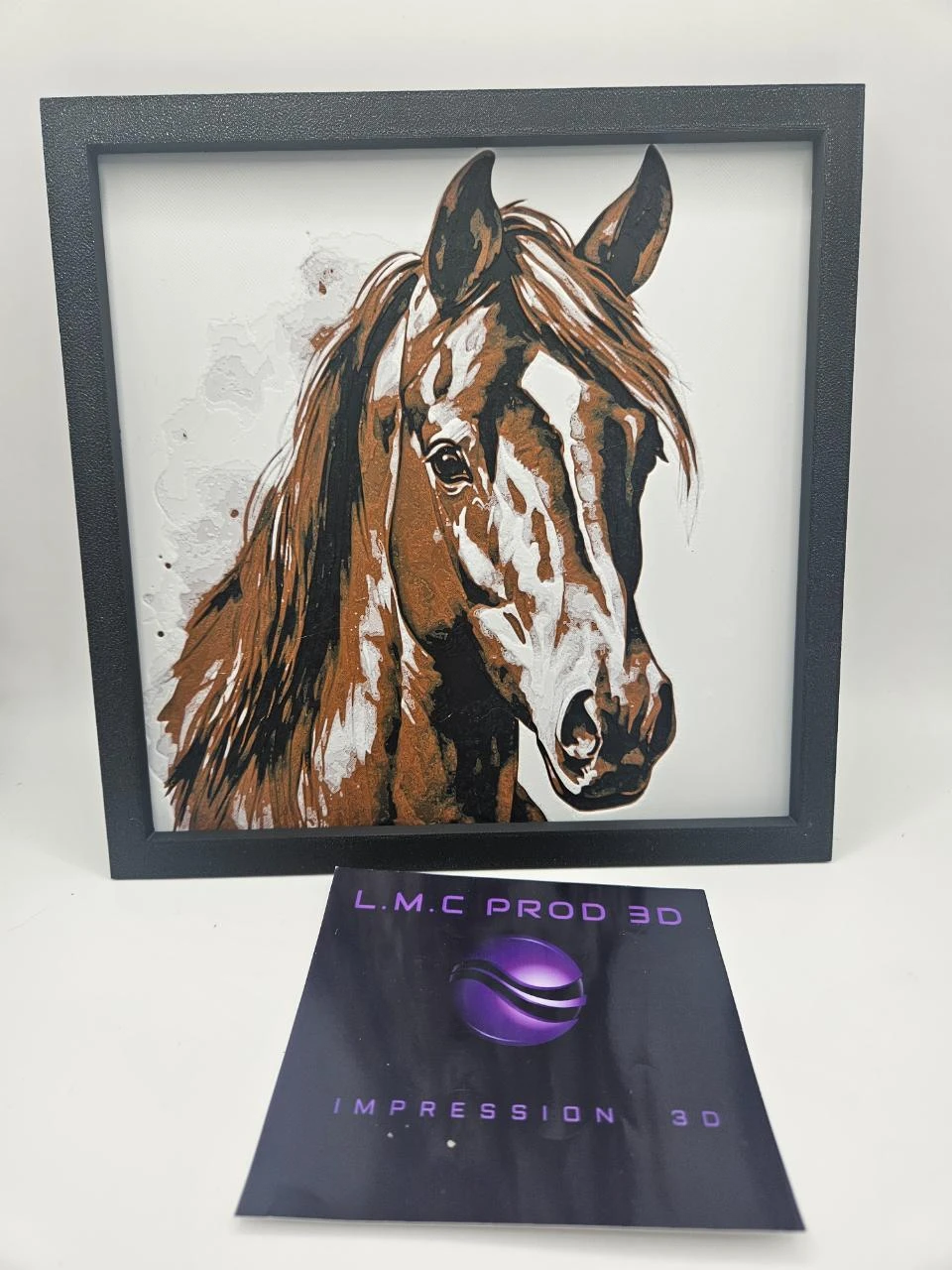 CADRE CHEVAL MARRON